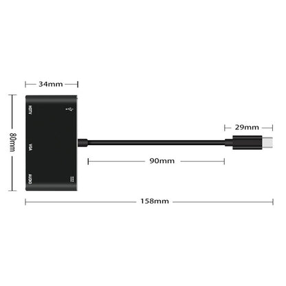 ตัวแปลง USB-C / Type-C เป็น HDMI /VGA /USB 3.0 /PD