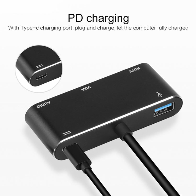 ตัวแปลง USB-C / Type-C เป็น HDMI /VGA /USB 3.0 /PD