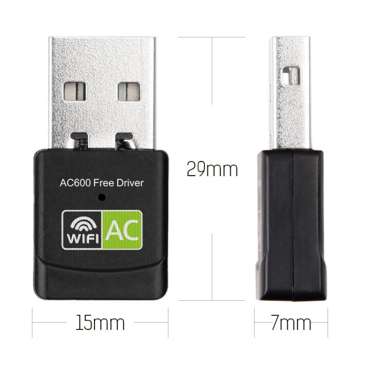 อะแดปเตอร์ไร้สาย USB Dual Band AC 600Mbps