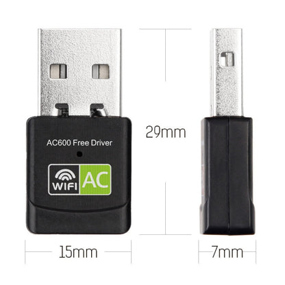 อะแดปเตอร์ไร้สาย USB Dual Band AC 600Mbps