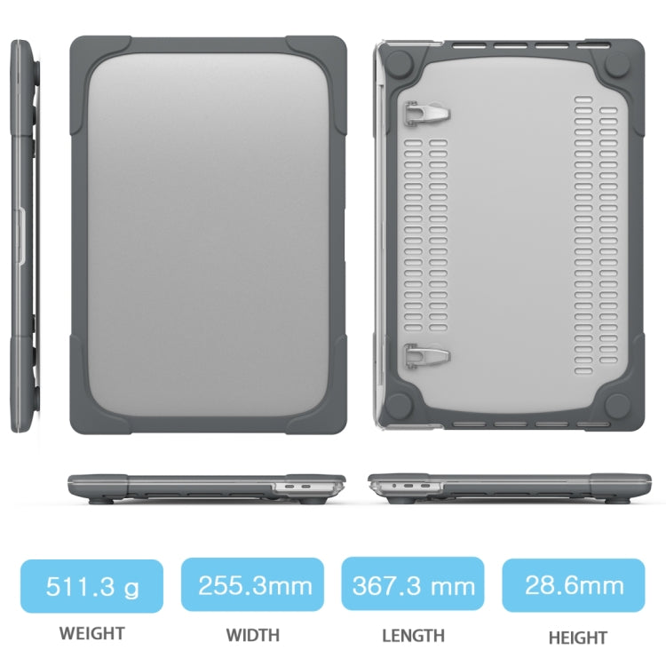 สำหรับ MacBook Pro 16 นิ้ว A2141 (2019) PC + TPU เคสแล็ปท็อปสองสี