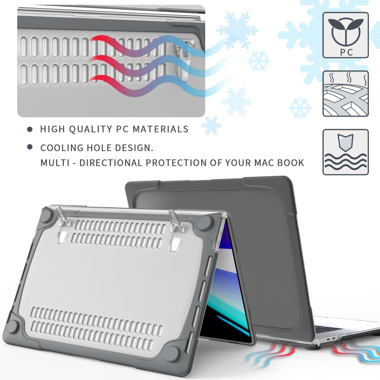 สำหรับ MacBook Pro 16 นิ้ว A2141 (2019) PC + TPU เคสแล็ปท็อปสองสี