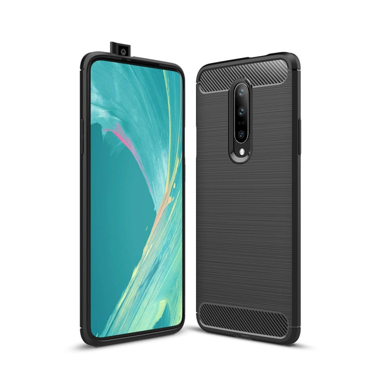 เคส TPU กันกระแทกคาร์บอนไฟเบอร์เนื้อแปรงสำหรับ OnePlus 7, For OnePlus 7