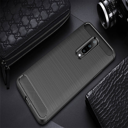 เคส TPU กันกระแทกคาร์บอนไฟเบอร์เนื้อแปรงสำหรับ OnePlus 7, For OnePlus 7