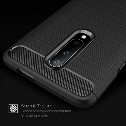 เคส TPU กันกระแทกคาร์บอนไฟเบอร์เนื้อแปรงสำหรับ OnePlus 7, For OnePlus 7