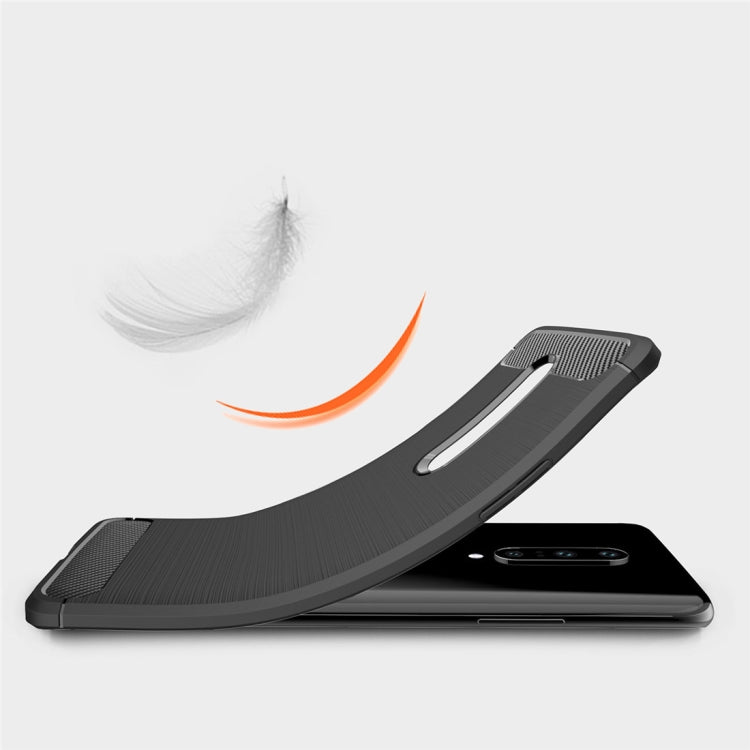 เคส TPU กันกระแทกคาร์บอนไฟเบอร์เนื้อแปรงสำหรับ OnePlus 7, For OnePlus 7