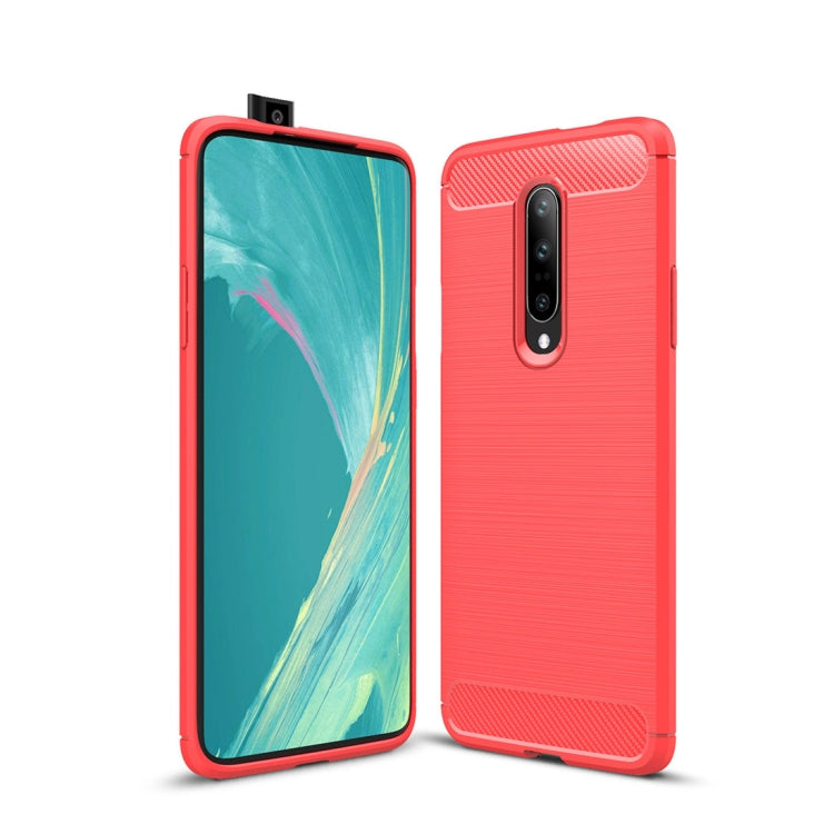 เคส TPU กันกระแทกคาร์บอนไฟเบอร์เนื้อแปรงสำหรับ OnePlus 7, For OnePlus 7
