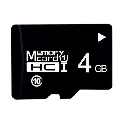 การ์ดหน่วยความจำ TF สีดำความเร็วสูง Class10 ขนาด 4GB (Micro SD), 4GB