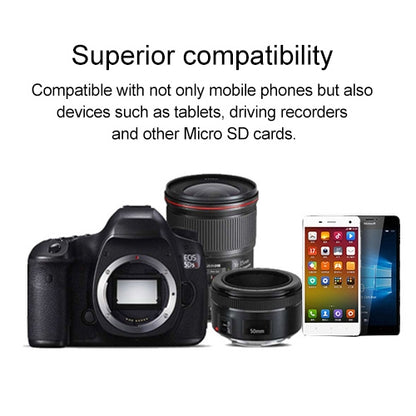 การ์ดหน่วยความจำ TF สีดำความเร็วสูง Class10 ขนาด 4GB (Micro SD), 4GB