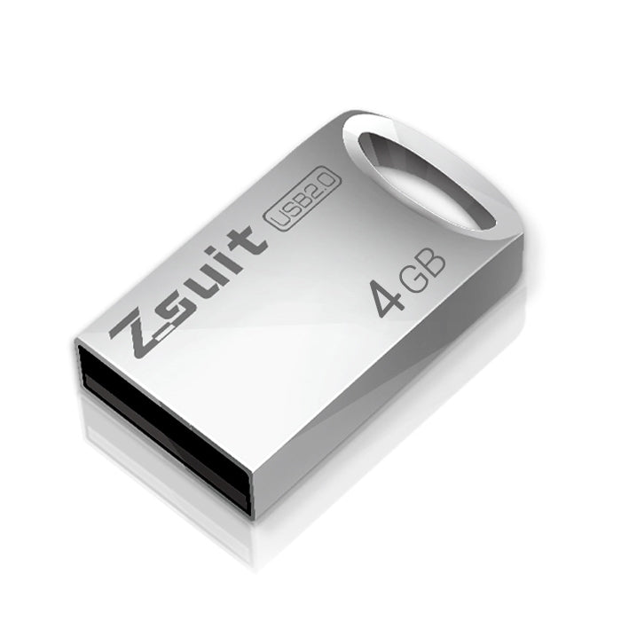 Zsuit 4GB USB 2.0 มินิโลหะวงแหวนรูปทรง USB แฟลชดิสก์, 4GB USB 2.0