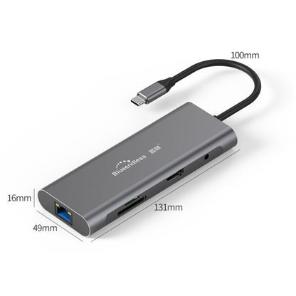 Blueendless 9 In 1 มัลติฟังก์ชั่น Type-C / USB-C HUB Expansion Dock, 9 In 1