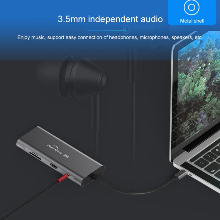 Blueendless 9 In 1 มัลติฟังก์ชั่น Type-C / USB-C HUB Expansion Dock, 9 In 1