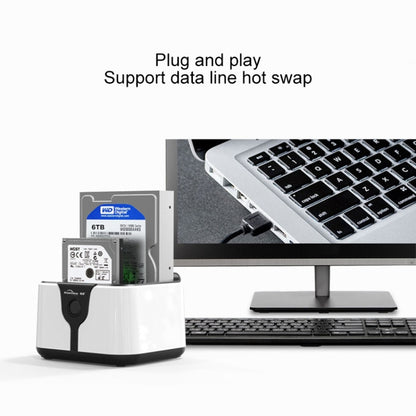 Blueendless 2.5 / 3.5 นิ้ว SATA USB 3.0 2 แท่นวางฮาร์ดไดรฟ์