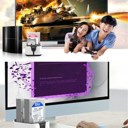 Blueendless 2.5 / 3.5 นิ้ว SATA USB 3.0 2 แท่นวางฮาร์ดไดรฟ์
