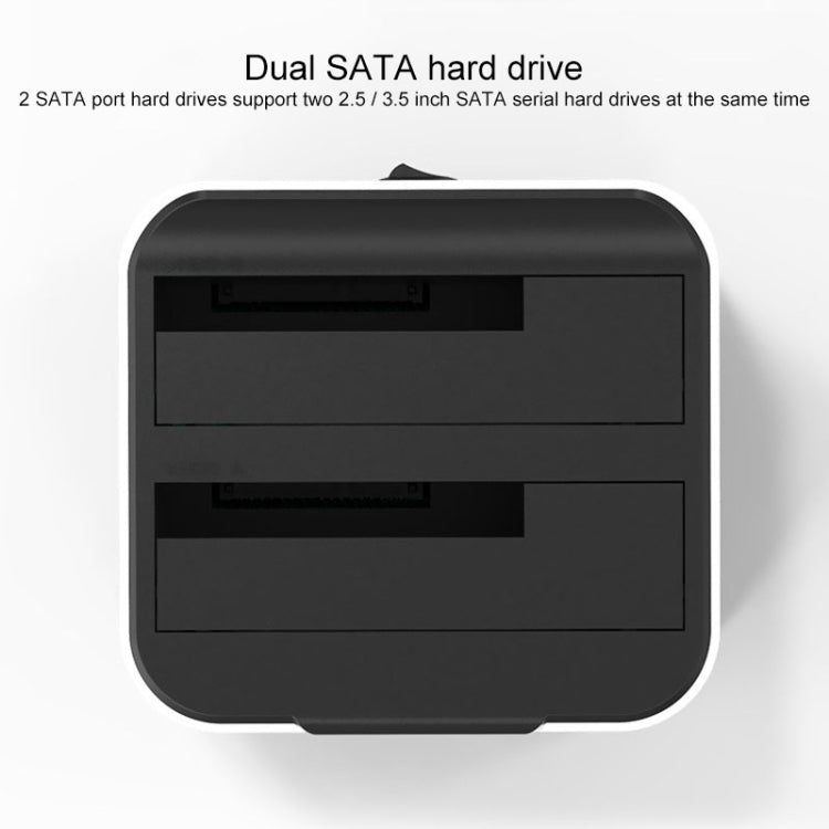 Blueendless 2.5 / 3.5 นิ้ว SATA USB 3.0 2 แท่นวางฮาร์ดไดรฟ์