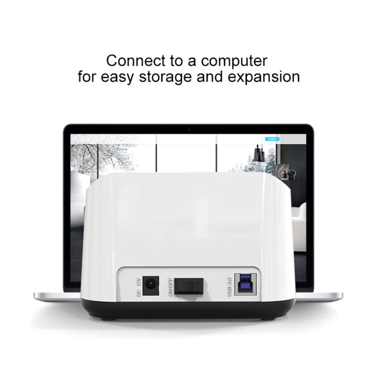 Blueendless 2.5 / 3.5 นิ้ว SATA USB 3.0 2 แท่นวางฮาร์ดไดรฟ์