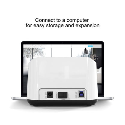 Blueendless 2.5 / 3.5 นิ้ว SATA USB 3.0 2 แท่นวางฮาร์ดไดรฟ์