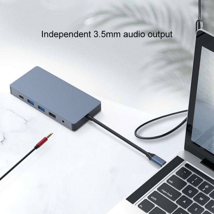 Blueendless 12 In 1 มัลติฟังก์ชั่น Type-C / USB-C HUB Expansion Dock, 12 In 1
