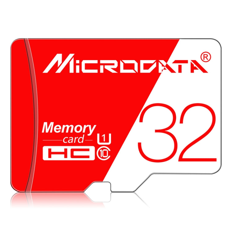 MICRODATA 32GB ความเร็วสูง U1 การ์ดหน่วยความจำ TF (Micro SD) สีแดงและสีขาว, 32GB
