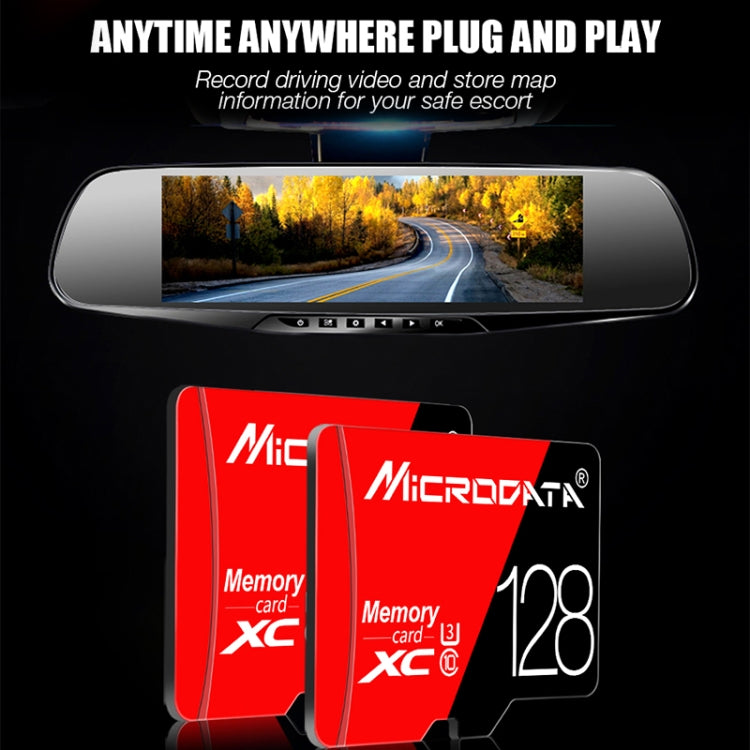 MICRODATA 64GB ความเร็วสูง U3 การ์ดหน่วยความจำ TF (Micro SD) สีแดงและสีดำ, 64GB