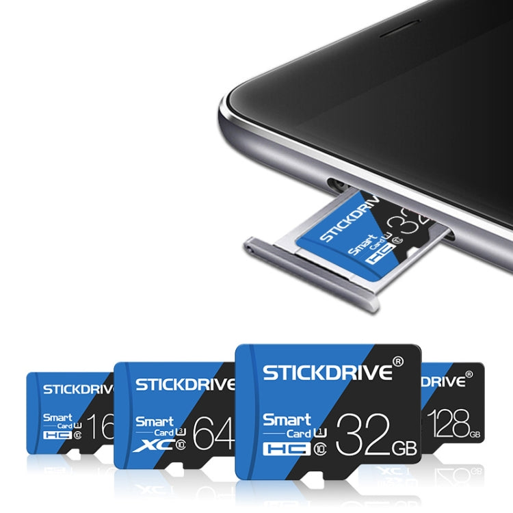STICKDRIVE การ์ดหน่วยความจำ TF (Micro SD) ความเร็วสูง U1 สีน้ำเงินและสีดำขนาด 16GB, 16GB