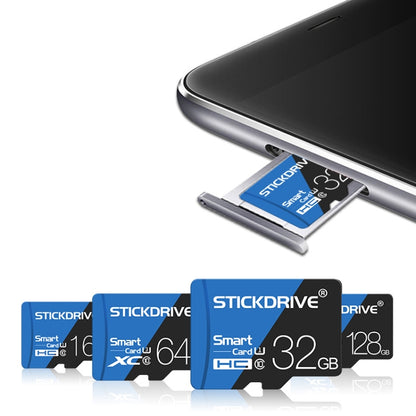 STICKDRIVE การ์ดหน่วยความจำ TF (Micro SD) ความเร็วสูง U1 สีน้ำเงินและสีดำขนาด 16GB, 16GB