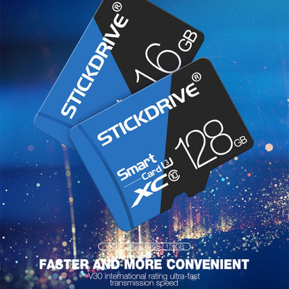 STICKDRIVE การ์ดหน่วยความจำ TF (Micro SD) ความเร็วสูง U1 สีน้ำเงินและสีดำขนาด 16GB, 16GB