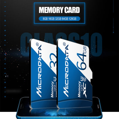 MICRODATA 16GB U1 การ์ดหน่วยความจำ TF (Micro SD) สีน้ำเงินและสีขาว, 16GB