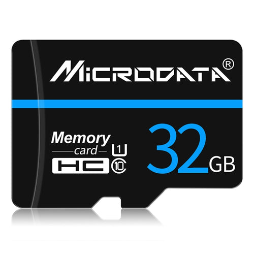 MICRODATA 32GB U1 Blue Line และการ์ดหน่วยความจำ TF (Micro SD) สีดำ, 32GB