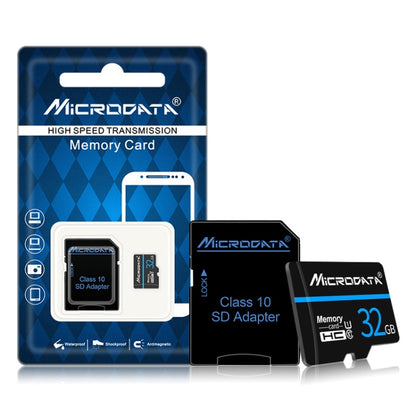 MICRODATA 32GB U1 Blue Line และการ์ดหน่วยความจำ TF (Micro SD) สีดำ, 32GB