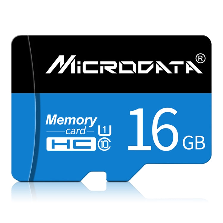 MICRODATA 16GB U1 การ์ดหน่วยความจำ TF (Micro SD) สีน้ำเงินและสีดำ, 16GB