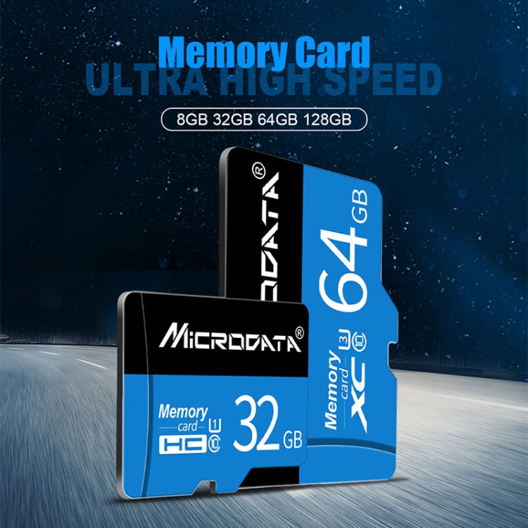 MICRODATA 16GB U1 การ์ดหน่วยความจำ TF (Micro SD) สีน้ำเงินและสีดำ, 16GB