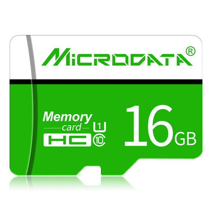 MICRODATA 16GB U1 การ์ดหน่วยความจำ TF สีเขียวและสีขาว (Micro SD), 16GB