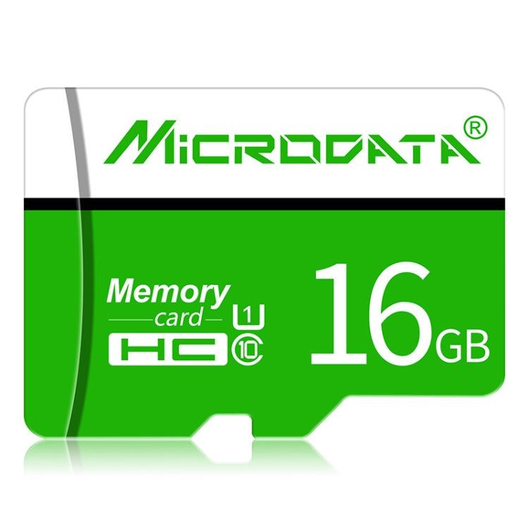 MICRODATA 16GB U1 การ์ดหน่วยความจำ TF สีเขียวและสีขาว (Micro SD), 16GB