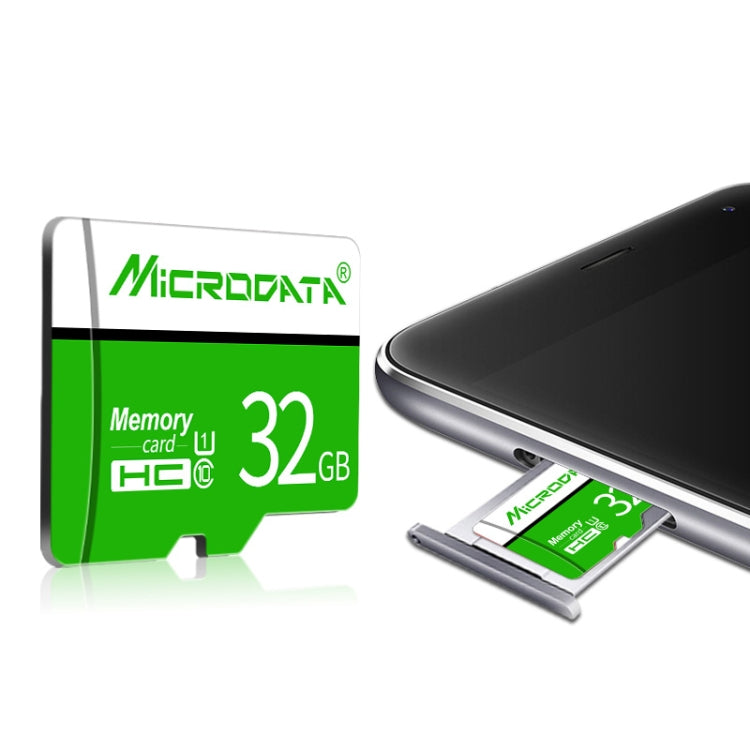 MICRODATA 128GB U3 การ์ดหน่วยความจำ TF (Micro SD) สีเขียวและสีขาว, 128GB