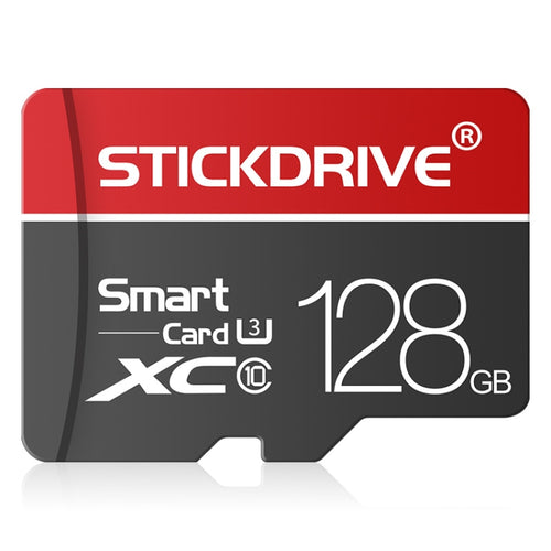 STICKDRIVE 128GB U3 White Line การ์ดหน่วยความจำ TF (Micro SD) สีแดงและสีดำ, 128GB