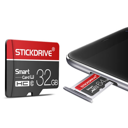 STICKDRIVE 128GB U3 White Line การ์ดหน่วยความจำ TF (Micro SD) สีแดงและสีดำ, 128GB