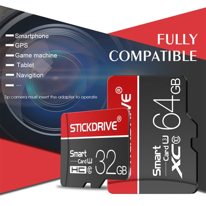 STICKDRIVE 128GB U3 White Line การ์ดหน่วยความจำ TF (Micro SD) สีแดงและสีดำ, 128GB
