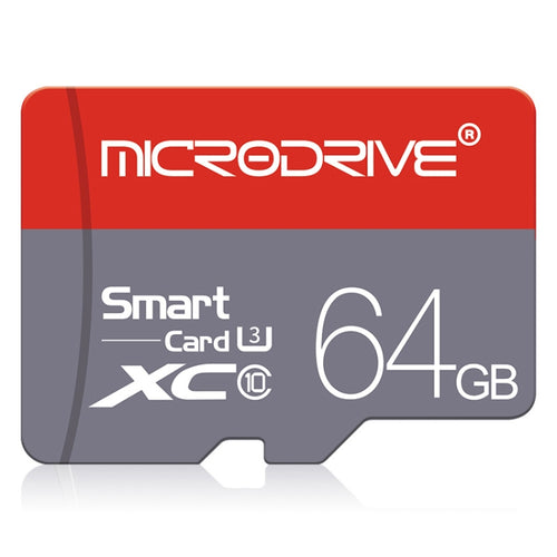 Microdrive 64GB การ์ดหน่วยความจำ Micro SD (TF) คลาส 10 ความเร็วสูง, 64GB