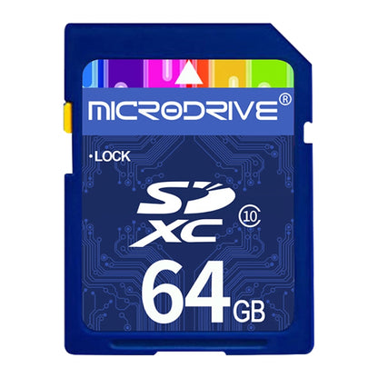 การ์ดหน่วยความจำ SD Microdrive ความเร็วสูง Class 10 ขนาด 64GB สำหรับอุปกรณ์ดิจิตอลทั้งหมดที่มีช่องเสียบการ์ด SD, 64GB