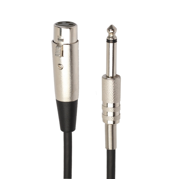 30 ซม.XLR 3-Pin หญิง 1/4 นิ้ว (6.35 มม.) ปลั๊กสเตอริโอ TRS ไมโครโฟนสายไฟ, BK2006KF Silver