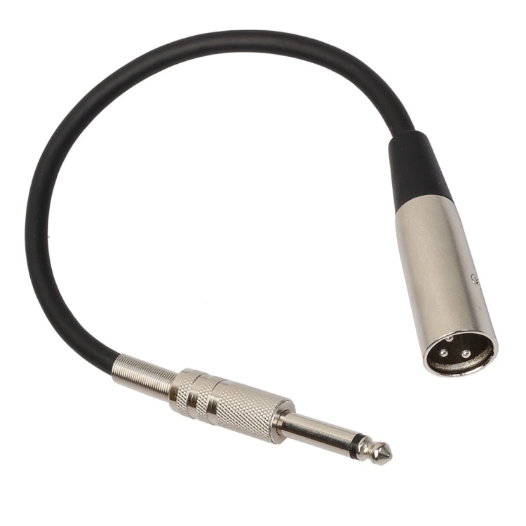 30 ซม.XLR 3-Pin ชาย 1/4 นิ้ว (6.35 มม.) XLR หญิงปลั๊กสเตอริโอไมโครโฟนสายไฟ, BK2005KM