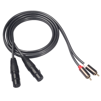 366120-15 2 RCA ชาย 2 XLR 3 พินสายสัญญาณเสียงหญิง ความยาว: 1.5 ม., 366120-15 2 RCA Male to 2 XLR 3 Pin Female