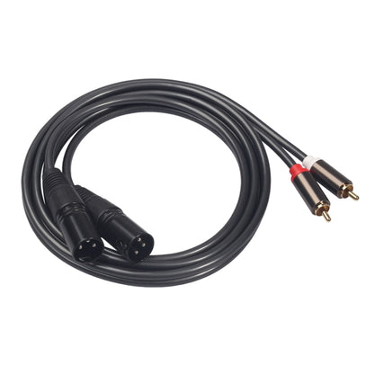 366120-15 2 RCA ชาย 2 XLR 3 พินสายสัญญาณเสียงหญิง ความยาว: 1.5 ม., 366120-15 2 RCA Male to 2 XLR 3 Pin Female