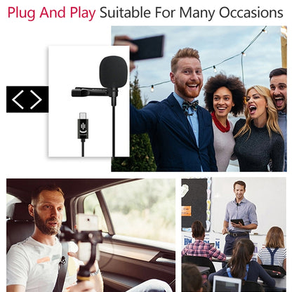 YICHUANG YC-LM10 USB-C / Type-C ไมโครโฟนคอนเดนเซอร์ลดเสียงรบกวนอัจฉริยะความยาวสายเคเบิล: 1.5 ม., YC-LM10