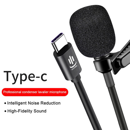 YICHUANG YC-LM10 USB-C / Type-C ไมโครโฟนคอนเดนเซอร์ลดเสียงรบกวนอัจฉริยะความยาวสายเคเบิล: 1.5 ม., YC-LM10