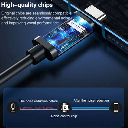 YICHUANG YC-LM10 USB-C / Type-C ไมโครโฟนคอนเดนเซอร์ลดเสียงรบกวนอัจฉริยะความยาวสายเคเบิล: 1.5 ม., YC-LM10