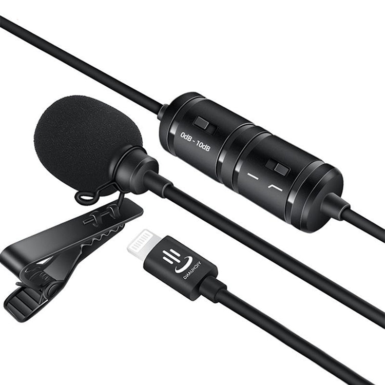 YICHUANG YC-VM40 8 Pin Port Dual Modes ไมโครโฟนบันทึกแบบหนีบเสื้อ, ความยาวสายเคเบิล: 6 ม., YC-VM40