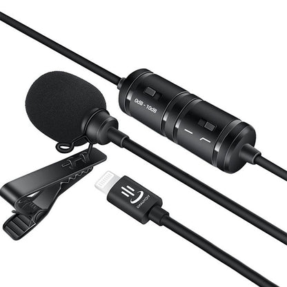 YICHUANG YC-VM40 8 Pin Port Dual Modes ไมโครโฟนบันทึกแบบหนีบเสื้อ, ความยาวสายเคเบิล: 6 ม., YC-VM40
