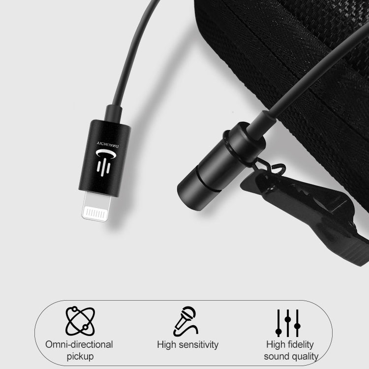 YICHUANG YC-VM40 8 Pin Port Dual Modes ไมโครโฟนบันทึกแบบหนีบเสื้อ, ความยาวสายเคเบิล: 6 ม., YC-VM40